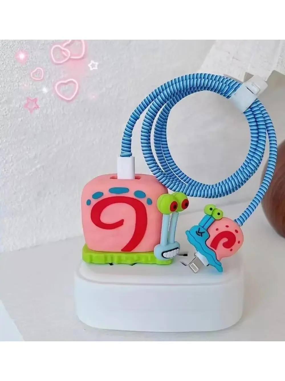 SpongeBob Gary the Snail iPhone Charger Cable Protector P51